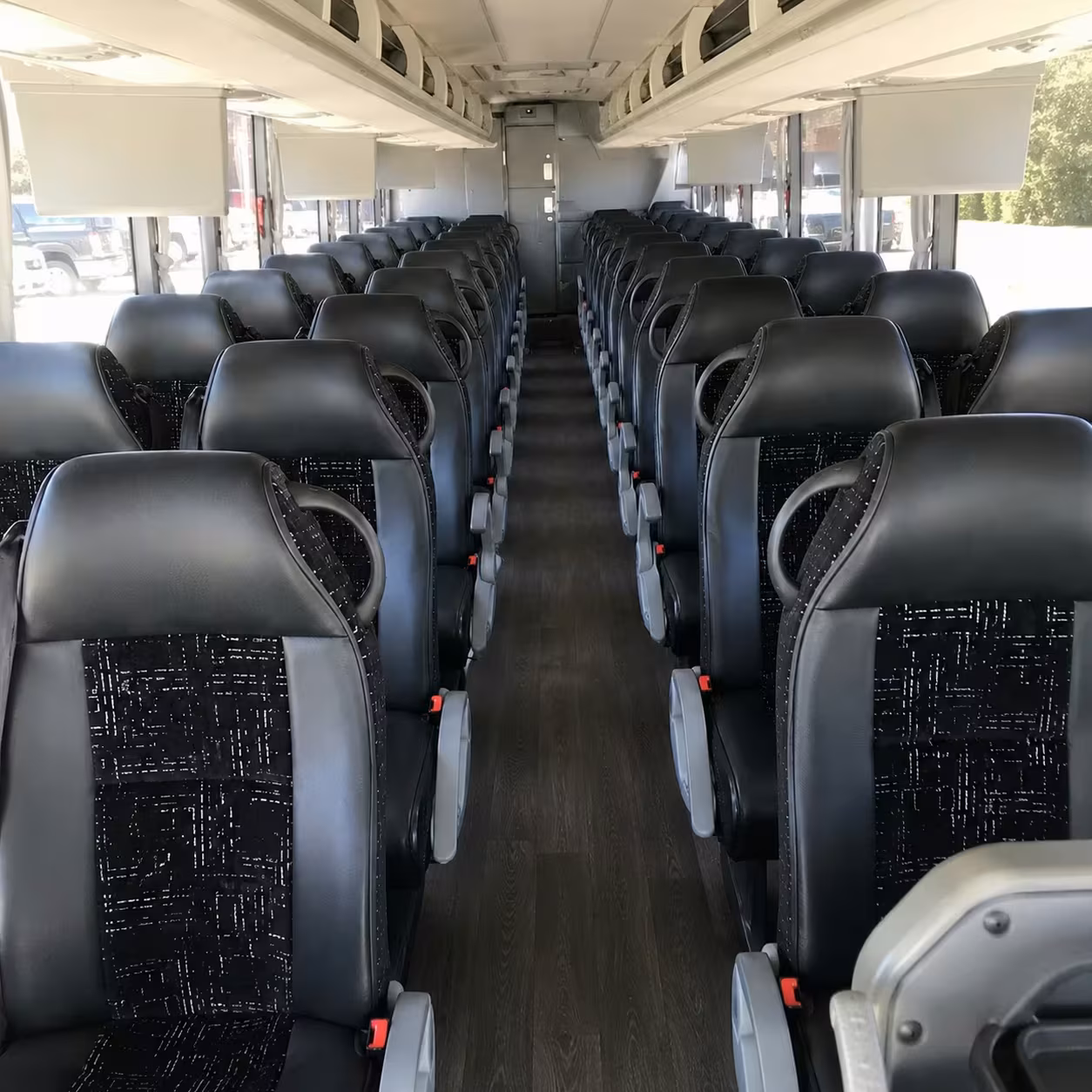 56 passenger charter bus interior