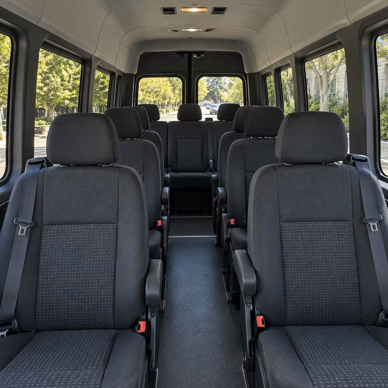 sprinter van with driver inside