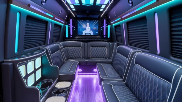 santa fe party bus rental interior