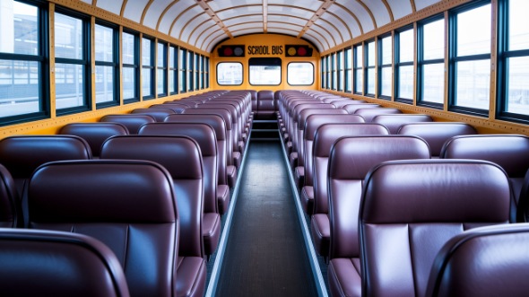 school bus rental interior